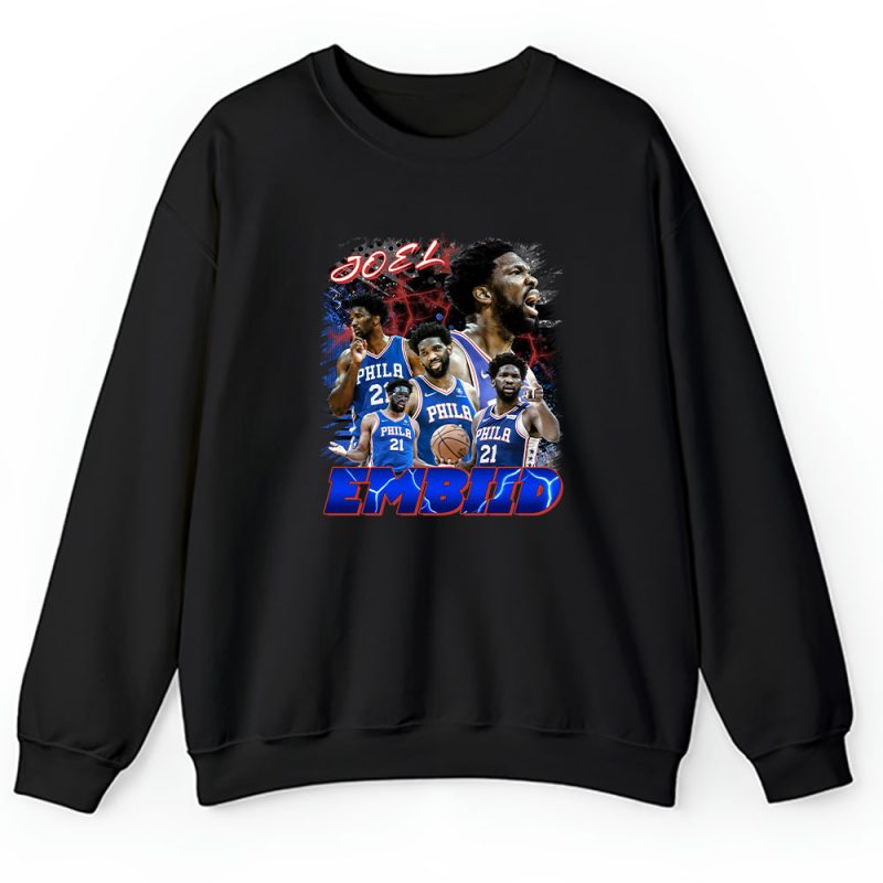 Joel Embiid 21 X Philadelphia 76ers Basketball Team X 90s Style Vintage Unisex Sweatshirt TAS12875