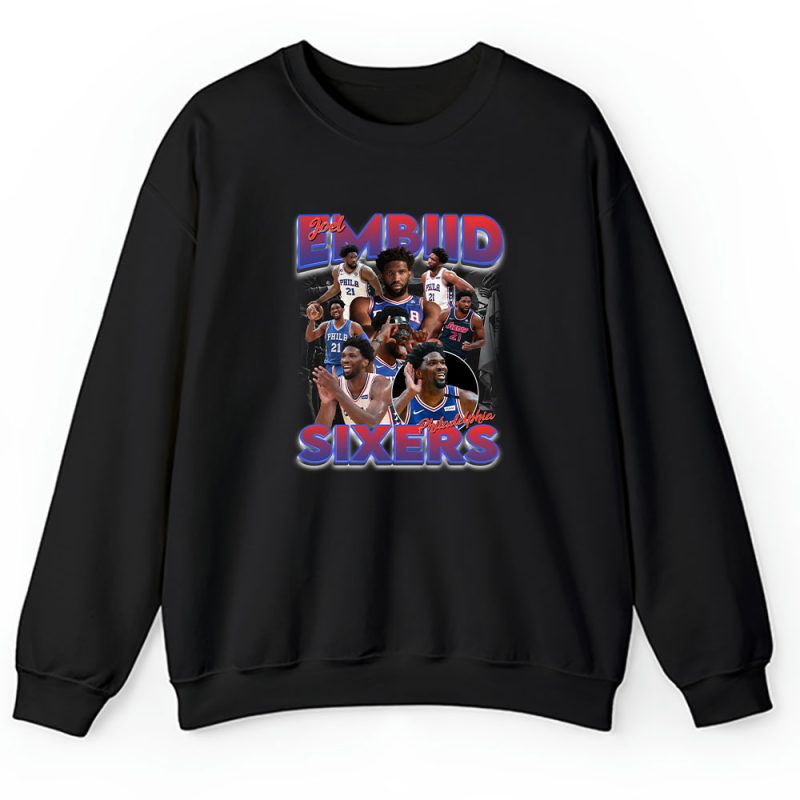 Joel Embiid 21 X Philadelphia 76ers Basketball Team X 90s Style Vintage Unisex Sweatshirt TAS12878