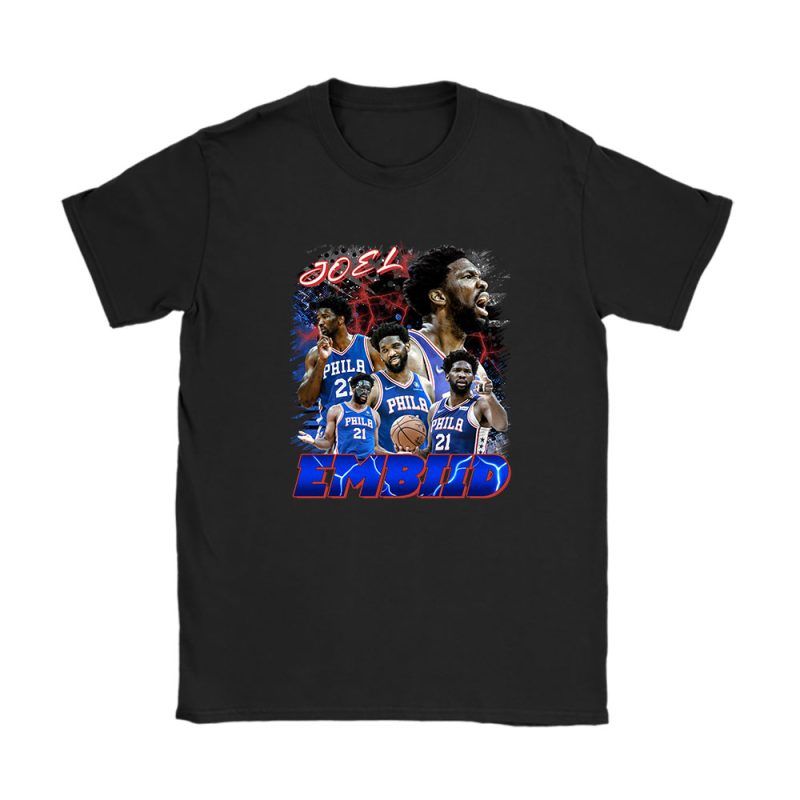 Joel Embiid 21 X Philadelphia 76ers Basketball Team X 90s Style Vintage Unisex T-Shirt TAT12875