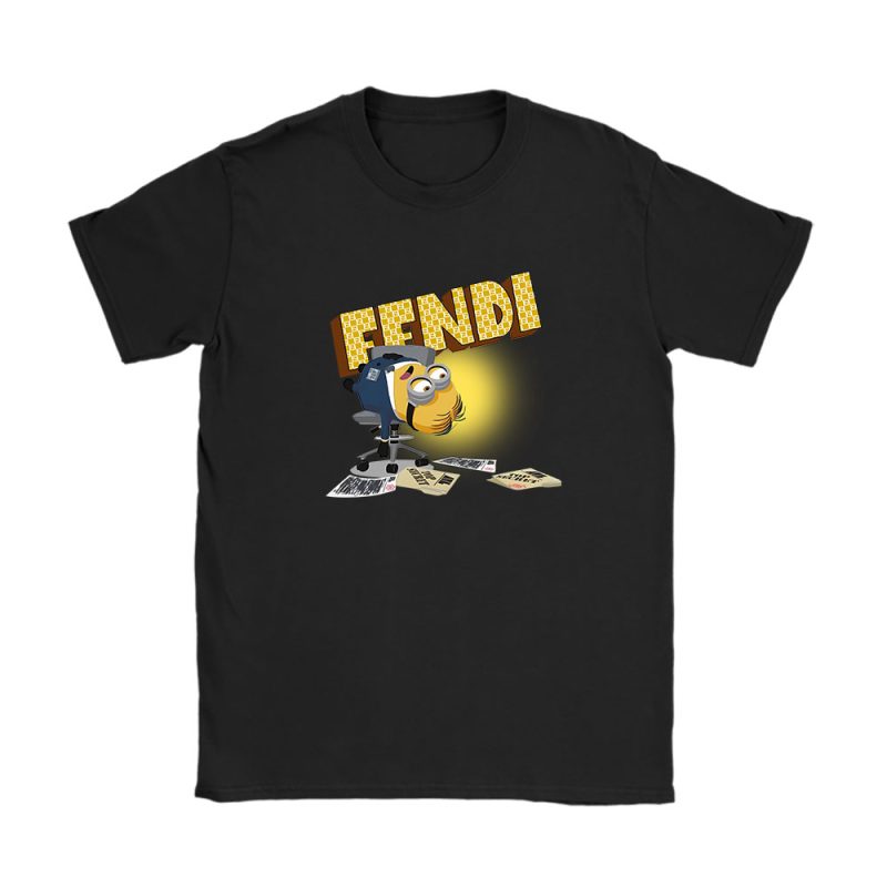 Minions Despicable Me Fendi Unisex T-Shirt Cotton Tee TAT13334