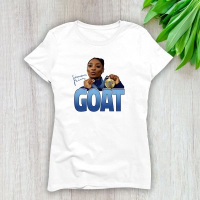 Simone Biles The Goat X Olympic Paris 2024 X Team Usa Gymnastics Lady T-Shirt Women Tee LTL14217