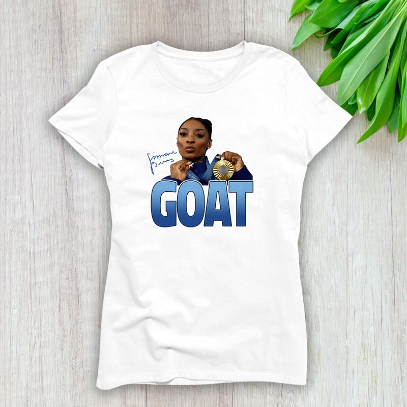 Simone Biles The Goat X Olympic Paris 2024 X Team Usa Gymnastics Lady T-Shirt Women Tee LTL14217