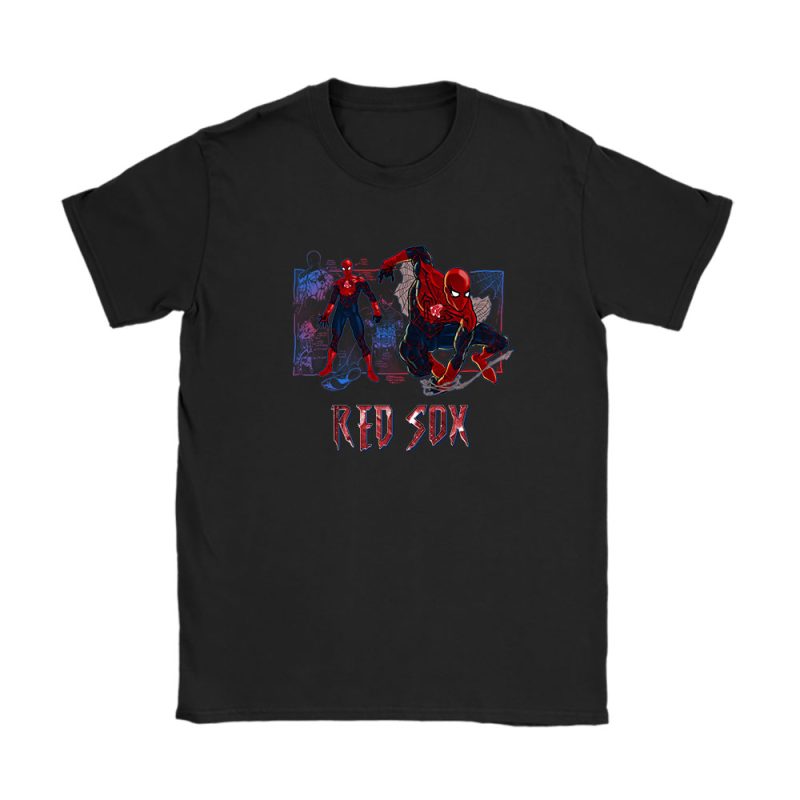 Spiderman MLB Boston Red Sox Unisex T-Shirt Cotton Tee TAT14360