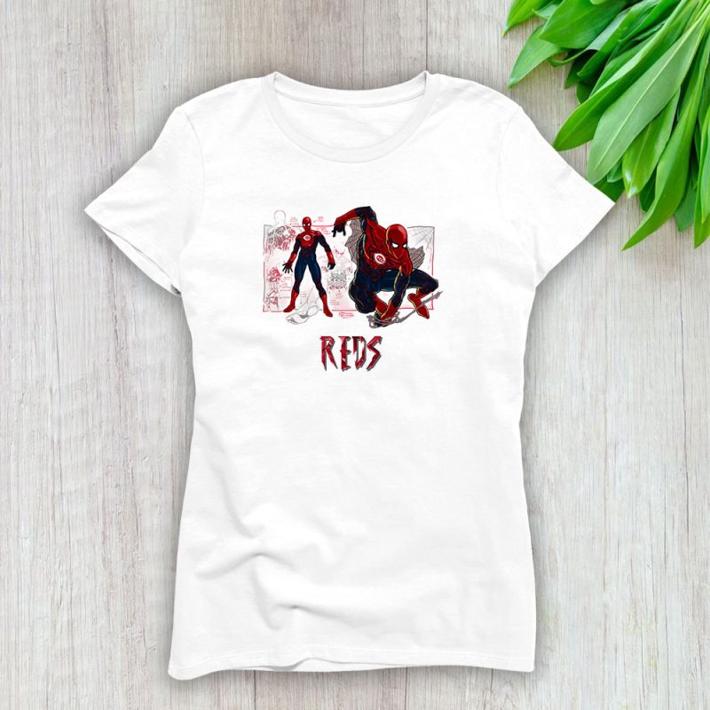 Spiderman MLB Cincinnati Reds Lady T-Shirt Women Tee LTL14376