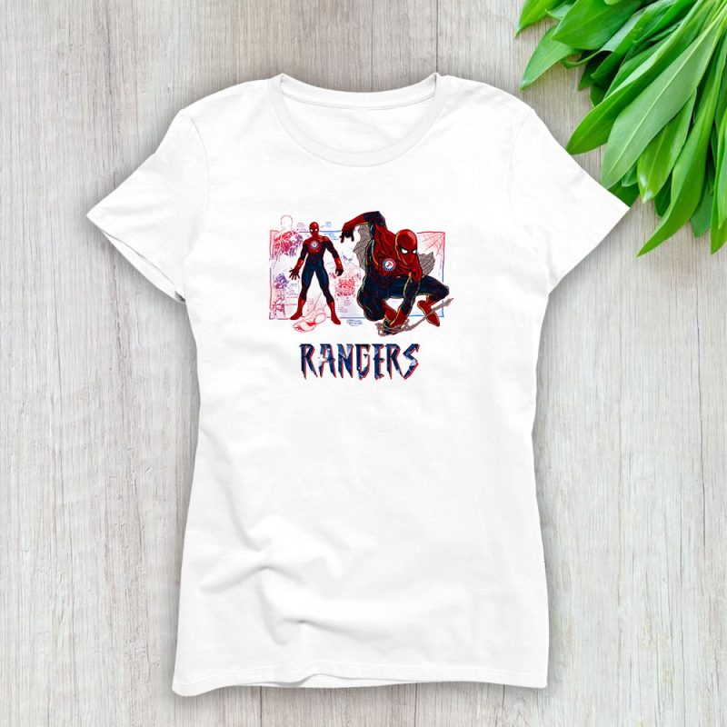 Spiderman MLB Texas Rangers Lady T-Shirt Women Tee LTL14470