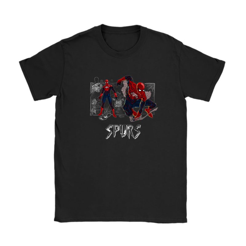 Spiderman NBA San Antonio Spurs Unisex T-Shirt Cotton Tee TAT14462