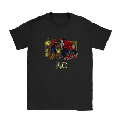 Spiderman NBA Utah Jazz Unisex T-Shirt Cotton Tee TAT14473