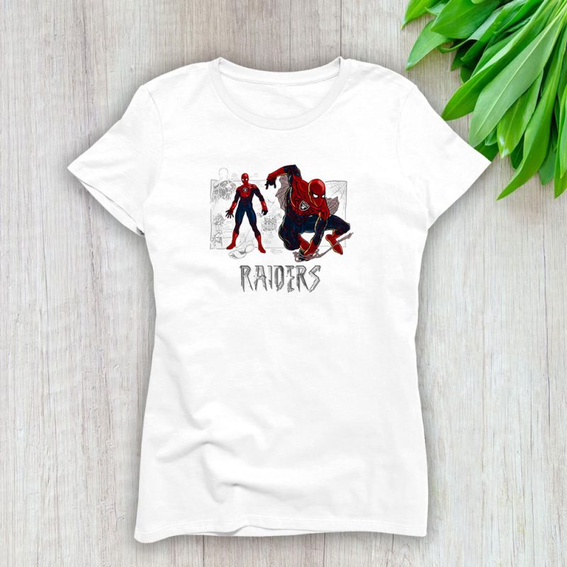 Spiderman NFL Las Vegas Raiders Lady T-Shirt Women Tee LTL14413