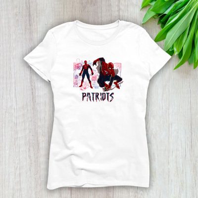 Spiderman NFL New England Patriots Lady T-Shirt Women Tee LTL14432