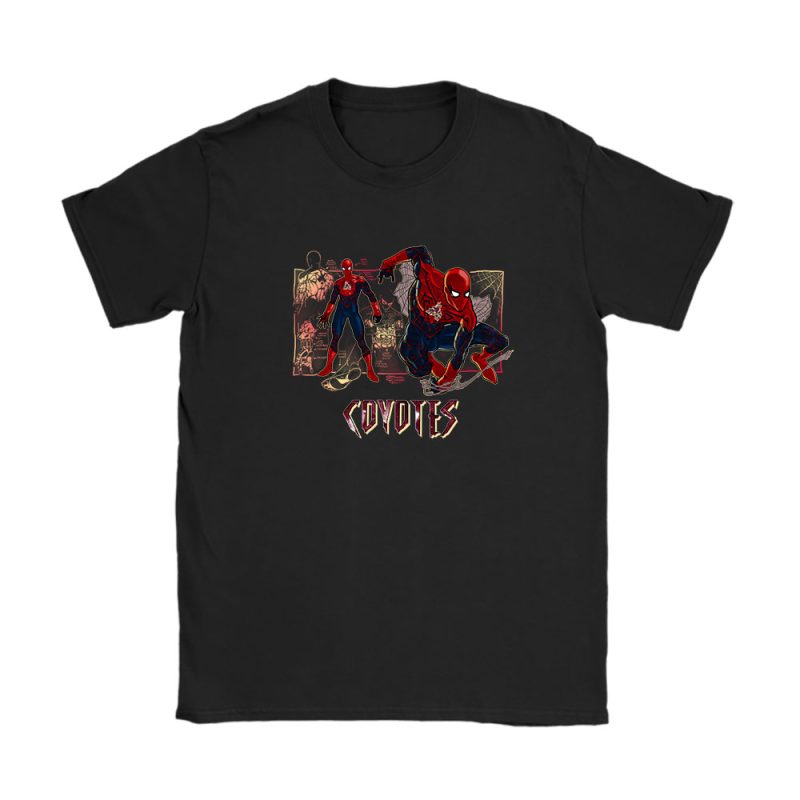 Spiderman NHL Arizona Coyotes Unisex T-Shirt Cotton Tee TAT14349