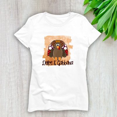 Thankful Turkey Dolce & Gabbana Lady T-Shirt Women Tee LTL13345