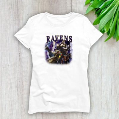 Thanos NFL Baltimore Ravens Lady T-Shirt Women Tee LTL14489