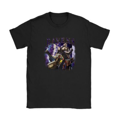 Thanos NFL Baltimore Ravens Unisex T-Shirt Cotton Tee TAT14489