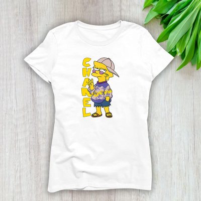 The Simpsons Lisa Simpson Chanel Lady T-Shirt Women Tee LTL14073