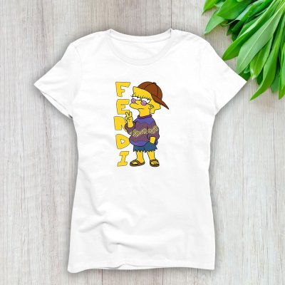 The Simpsons Lisa Simpson Fendi Lady T-Shirt Women Tee LTL14075