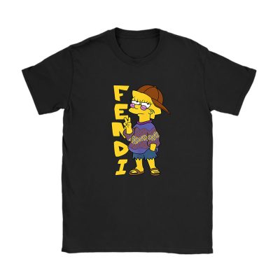 The Simpsons Lisa Simpson Fendi Unisex T-Shirt Cotton Tee TAT14075