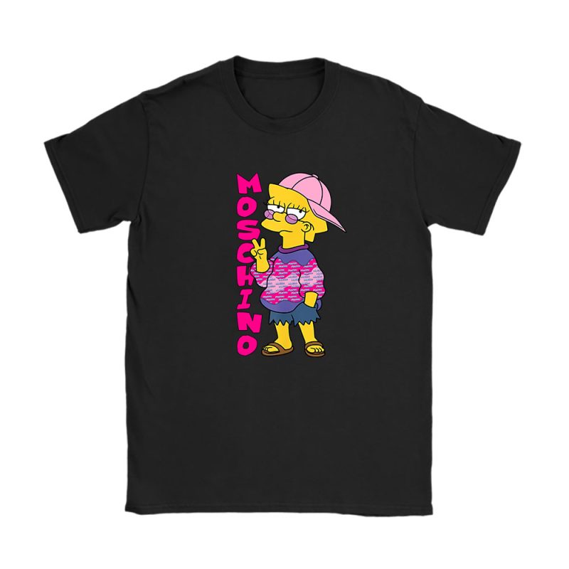 The Simpsons Lisa Simpson Moschino Unisex T-Shirt Cotton Tee TAT14077