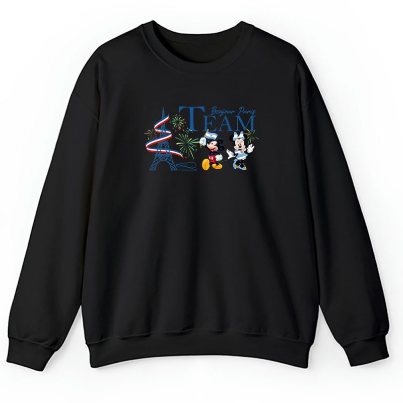 Usa Eiffel Tower X Mickey And Minnie Team Argentina X 2024 Paris Summer Unisex Sweatshirt TAS12803