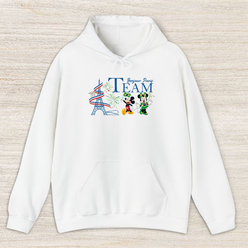 Usa Eiffel Tower X Mickey And Minnie Team Brazil X 2024 Paris Summer Unisex Hoodie TAH12819