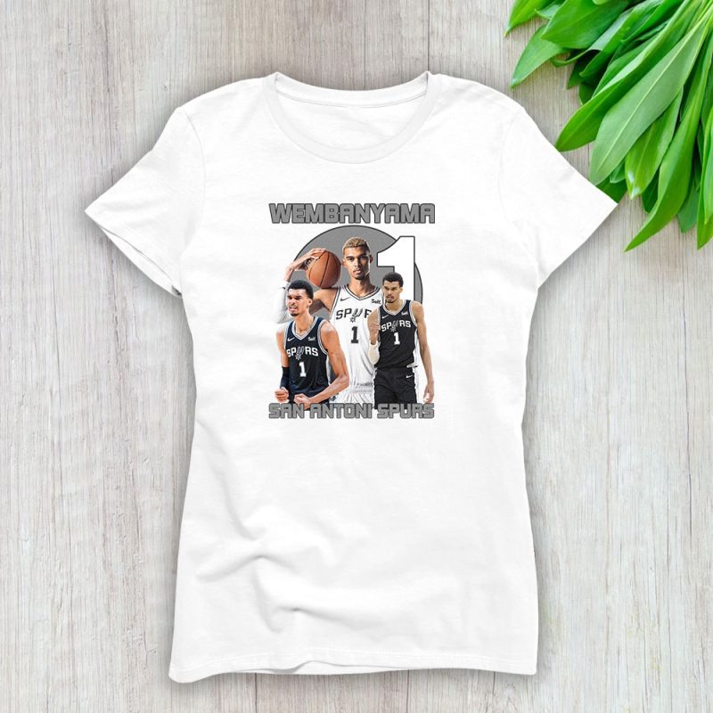 Victor Wembanyama 1 X San Antonio Spurs Basketball Team X Gift For Fan Lady T-Shirt Women Tee LTL14283