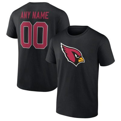 Arizona Cardinals Black Team Personalized Name & Number Unisex T-Shirt Cotton Tee