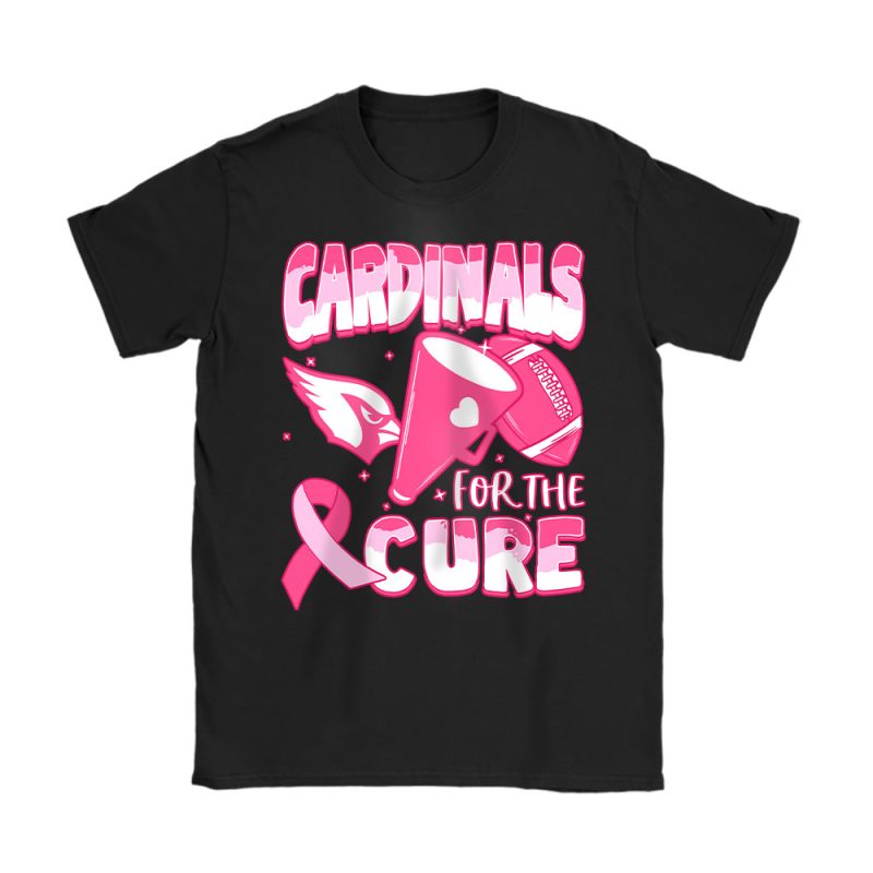 Arizona Cardinals Support Cancer Warrior x Cancer Awareness x Breast Cancer Gift Unisex T-Shirt Cotton Tee TAT15858