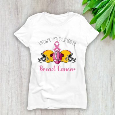 Arizona Cardinals Support Cancer Warrior x Time To Tackle Breast Cancer Lady T-Shirt Women Tee LTL15855