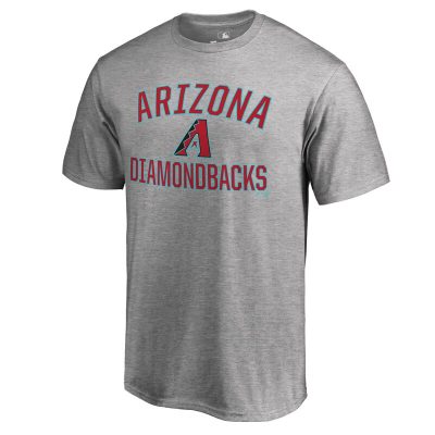 Arizona Diamondbacks Ash Victory Arch Unisex T-Shirt Cotton Tee