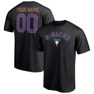 Arizona Diamondbacks Black Cooperstown Winning Streak Personalized Name & Number Unisex T-Shirt Cotton Tee