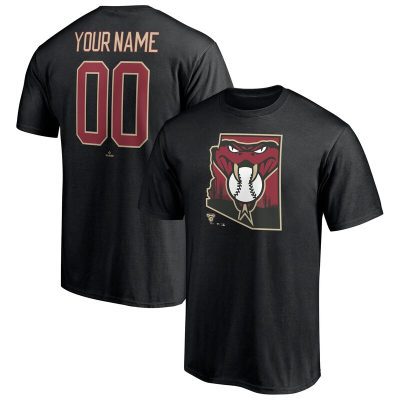 Arizona Diamondbacks Black Hometown Legend Personalized Name & Number Unisex T-Shirt Cotton Tee