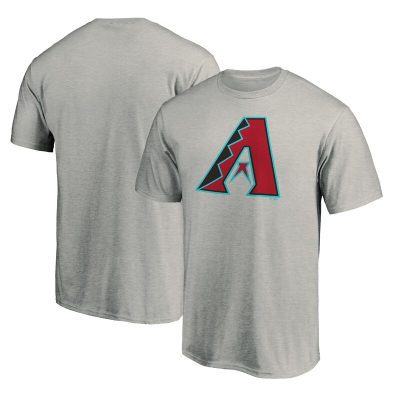 Arizona Diamondbacks Heathered Gray Team Logo Unisex T-Shirt Cotton Tee