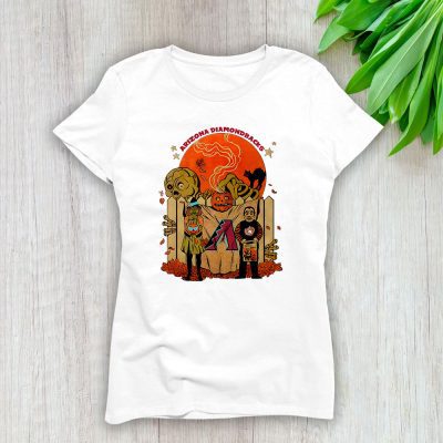 Arizona Diamondbacks x Halloween Horror Nights x Pumpkin Face Lady T-Shirt Women Tee LTL15531