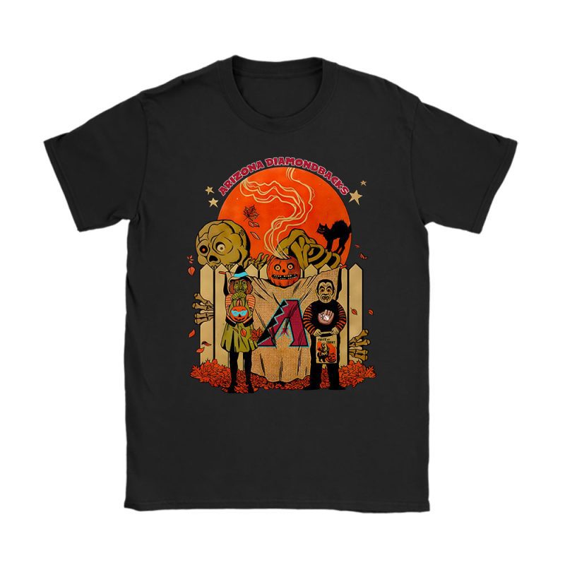 Arizona Diamondbacks x Halloween Horror Nights x Pumpkin Face Unisex T-Shirt Cotton Tee TAT15531