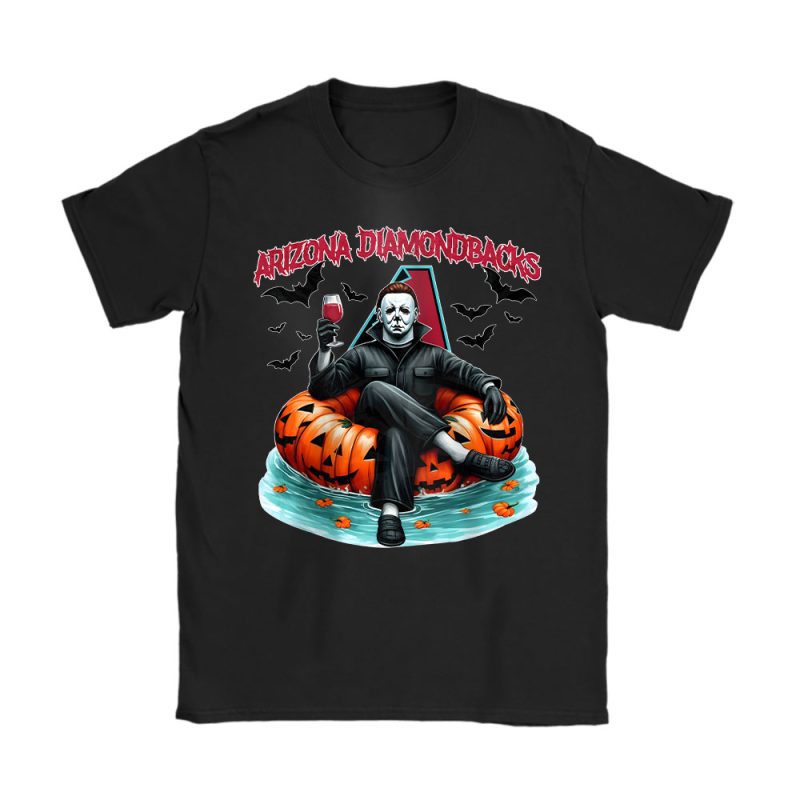 Arizona Diamondbacks x Halloween Masquerade MLB x Michael Myers Masked Killer Unisex T-Shirt Cotton Tee TAT15808