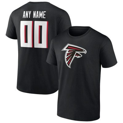 Atlanta Falcons Black Team Personalized Name & Number Unisex T-Shirt Cotton Tee