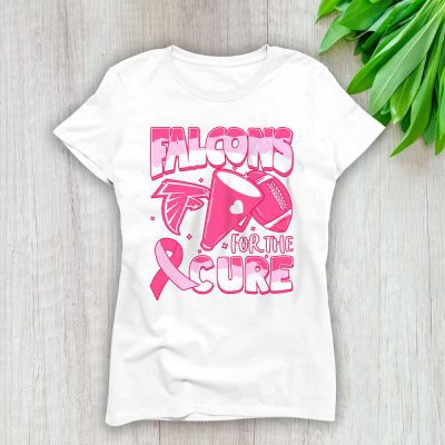 Atlanta Falcons Support Cancer Warrior x Cancer Awareness x Breast Cancer Gift Lady T-Shirt Women Tee LTL15869