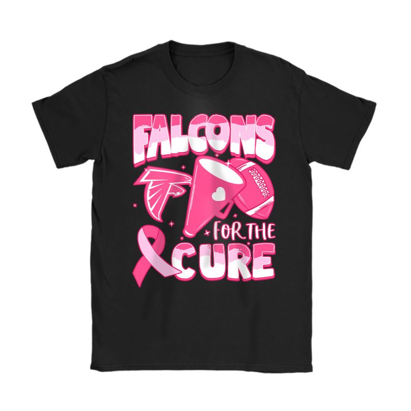 Atlanta Falcons Support Cancer Warrior x Cancer Awareness x Breast Cancer Gift Unisex T-Shirt Cotton Tee TAT15868