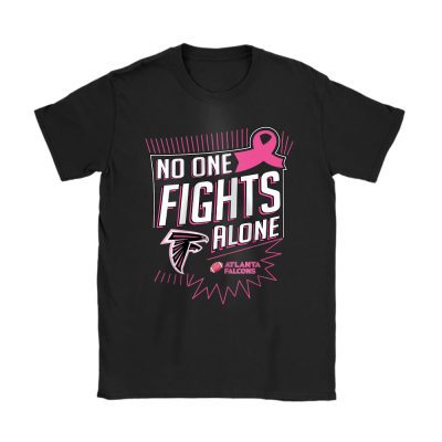 Atlanta Falcons Support Cancer Warrior x No One Fight Alone Unisex T-Shirt Cotton Tee TAT15863