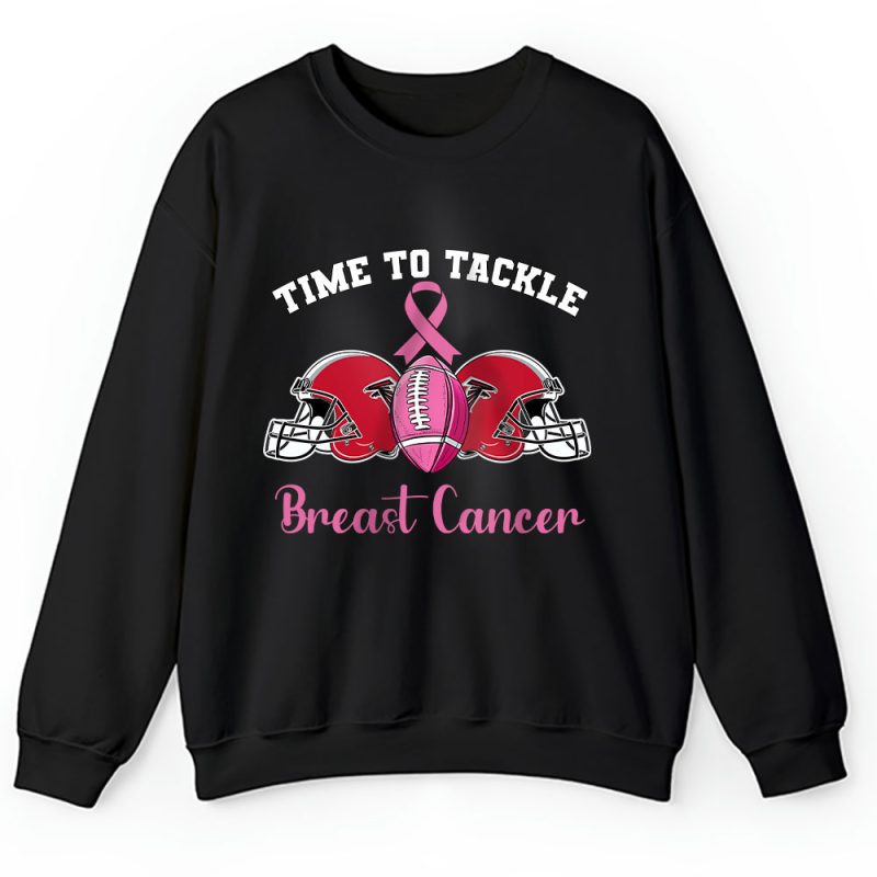 Atlanta Falcons Support Cancer Warrior x Time To Tackle Breast Cancer Unisex Sweatshirt TAS15864