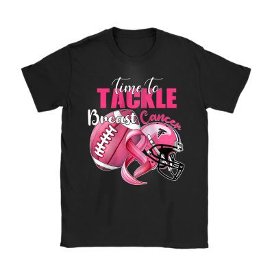 Atlanta Falcons Support Cancer Warrior x Time To Tackle Breast Cancer Unisex T-Shirt Cotton Tee TAT15865