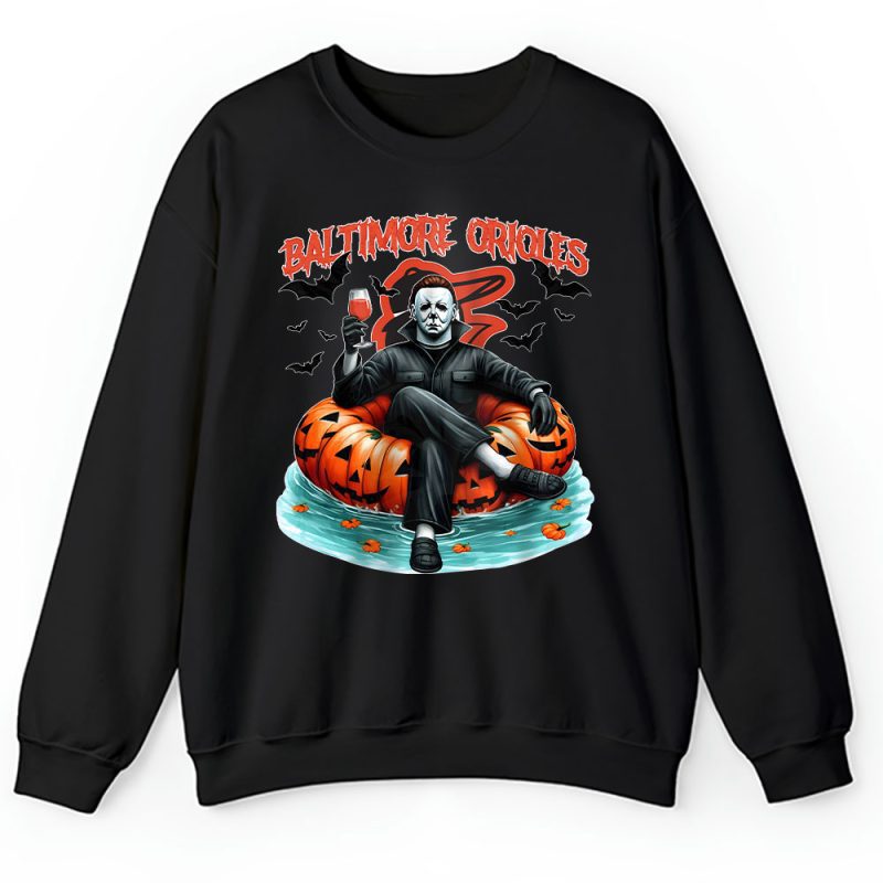 Baltimore Orioles x Halloween Masquerade MLB x Michael Myers Masked Killer Unisex Sweatshirt TAS15811