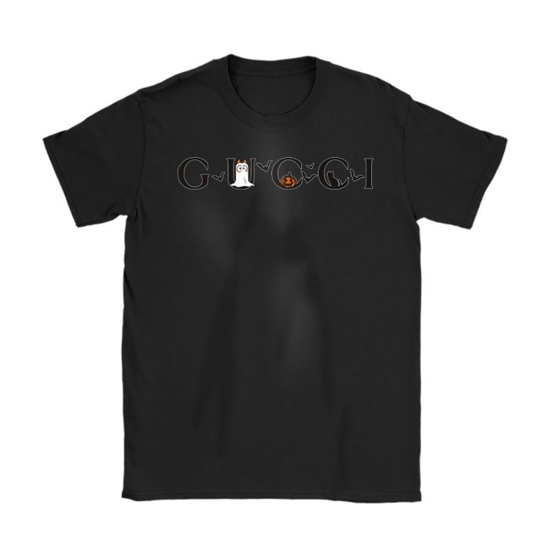 Bluey Bingo Halloween Gucci Unisex T-Shirt Cotton Tee TAT15104