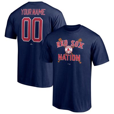 Boston Red Sox Navy Hometown Legend Personalized Name & Number Unisex T-Shirt Cotton Tee