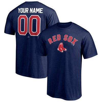 Boston Red Sox Navy Personalized Team Winning Streak Name & Number Unisex T-Shirt Cotton Tee