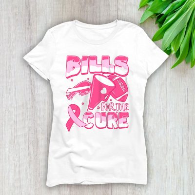 Buffalo Bills Support Cancer Warrior x Cancer Awareness x Breast Cancer Gift Lady T-Shirt Women Tee LTL15899