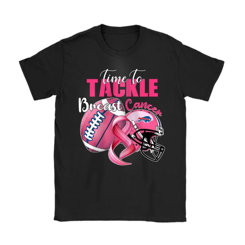 Buffalo Bills Support Cancer Warrior x Time To Tackle Breast Cancer Unisex T-Shirt Cotton Tee TAT15895