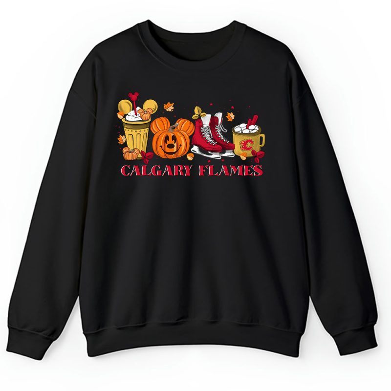 Calgary Flames x Halloween Horror Nights x Pumpkin Face Unisex Sweatshirt TAS14721