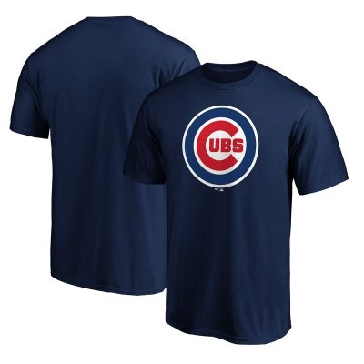 Chicago Cubs Navy Team Logo Unisex T-Shirt Cotton Tee