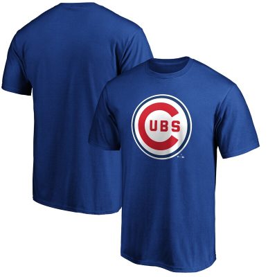 Chicago Cubs Royal Cooperstown Collection Forbes Team Logo Unisex T-Shirt Cotton Tee