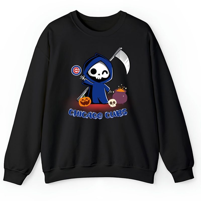 Chicago Cubs x Grim Reaper Cute Spooky x MLB Halloween Unisex Sweatshirt TAS14731